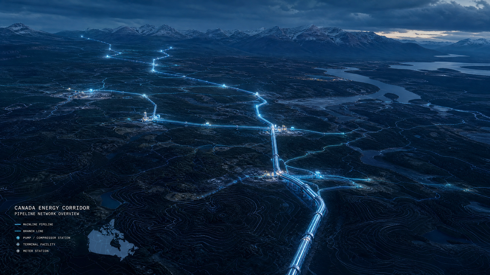 Canada Energy Corridor Pipeline Network